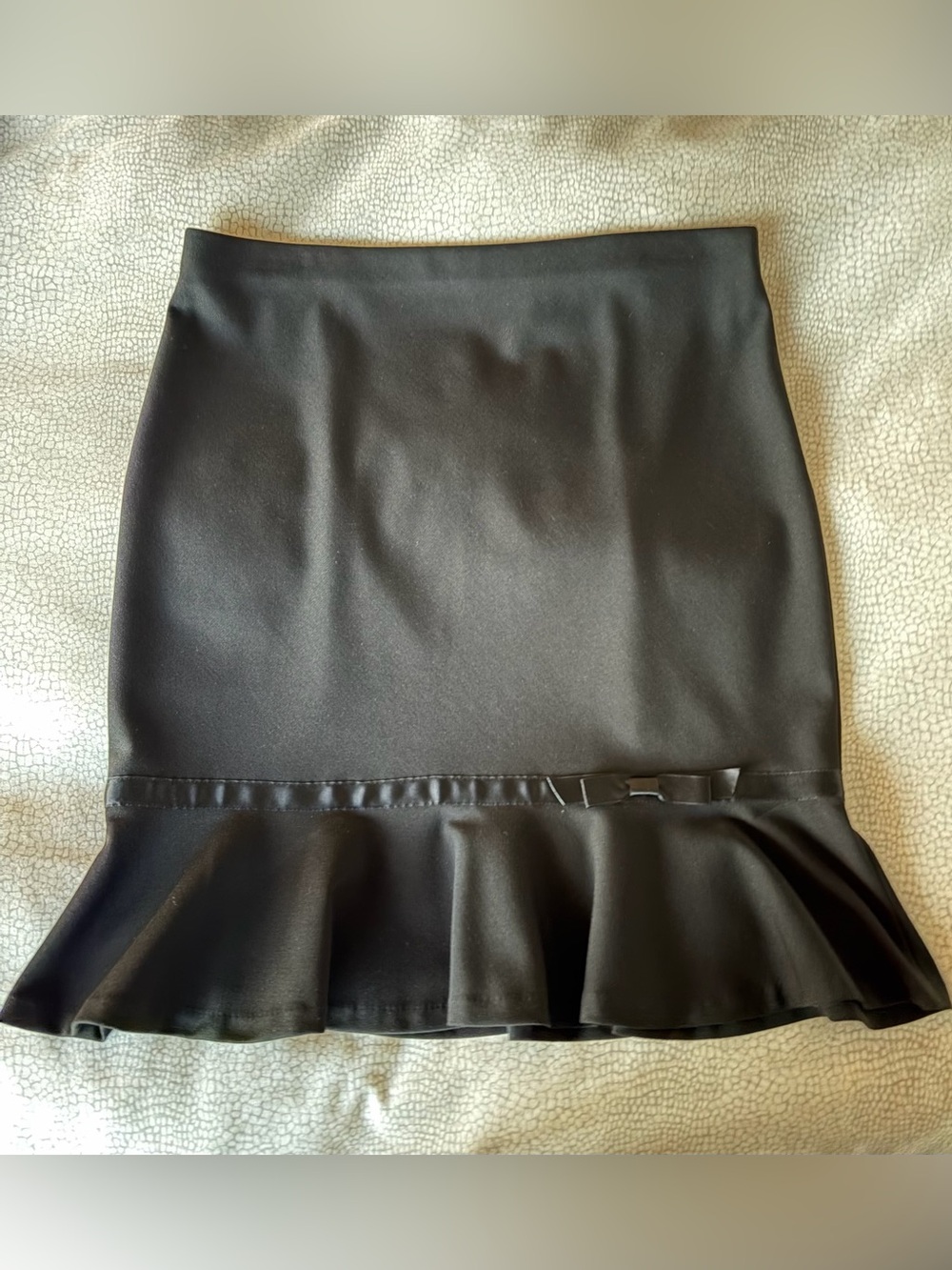 Gorgeous Express Black Skirt with Ruffle Hem